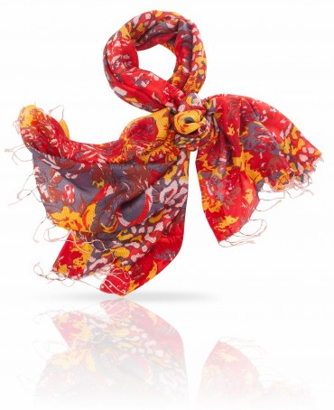 Палантин Женский S30-DENSE.FLORAL/YELLOW